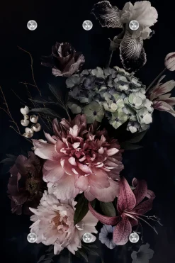 queence Garderobenleiste »Blumen« mit 6 Haken, 80 x 120 cm