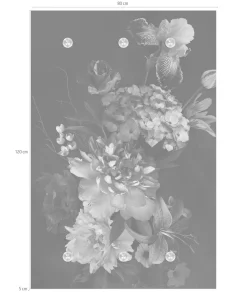queence Garderobenleiste »Blumen« mit 6 Haken, 80 x 120 cm