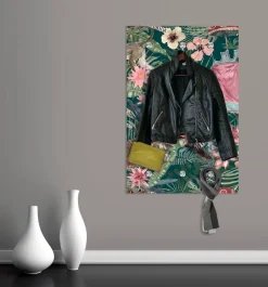 queence Garderobenleiste »Dschungel« mit 6 Haken, 80 x 120 cm