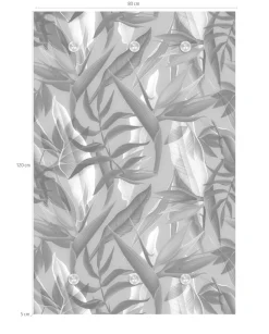 queence Garderobenleiste »Pflanzen« mit 6 Haken, 80 x 120 cm