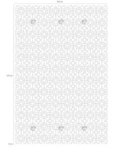 queence Garderobenleiste »Ringe« mit 6 Haken, 80 x 120 cm