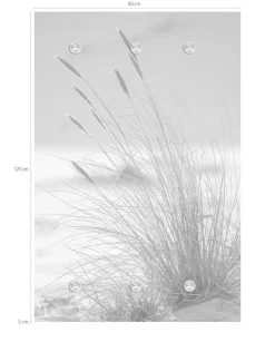 queence Garderobenleiste »Strand« mit 6 Haken, 80 x 120 cm