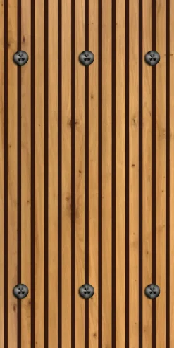 queence Wandgarderobe »Paneel Holz Optik« 1 Stk. tlg. Wandpaneel aus Acrylglas inkl. 6 Edelstahlhaken in schwarz matt