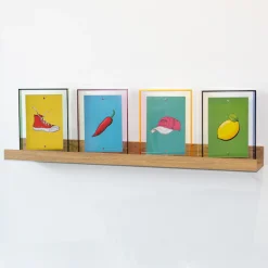 queence Wandregal »Bilderleiste 2-teilig« Spar-Set, 2 Stk. tlg. Galerieboard Posterleiste für Bilder und Fotos
