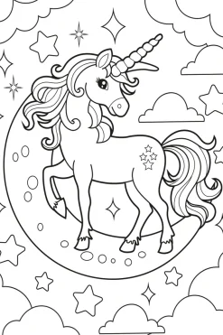 queence Wandsticker »Einhorn am Himmel« DIY-Wandsticker zum Bemalen