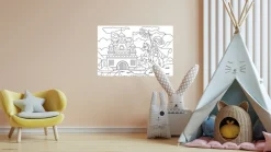 queence Wandsticker »Ritterburg« DIY-Wandsticker zum Bemalen