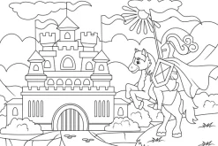 queence Wandsticker »Ritterburg« DIY-Wandsticker zum Bemalen