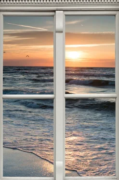 queence Wandsticker »Sonnenuntergang« Wandsticker, Wandbild, selbstklebend, 3D, Fenster