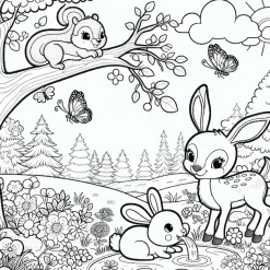 queence Wandsticker »Waldtiere« DIY-Wandsticker zum Bemalen