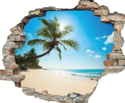 queence Wandtattoo »Paradies« Wandsticker, Wandbild, selbstklebend, 3D, Wanddurchbruch