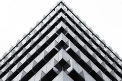 queence XXL-Wandbild »Akustikbild Geometrisch Gebäude« Architektonische Elemente | Formen | Gebäude | Schwarz-Weiß 1 Stk. tlg. Einfache Akustiklösung ohne Baumaßnahme, Schalldämmung, Paneele