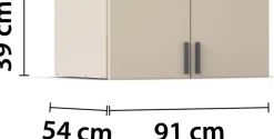 rauch Aufsatzschrank »Gamma« Breiten 91/136/181/226 cm, in 4 Griffvarianten,für eine maximale Nutzung der Deckenhöhe, viele Farben MADE IN GERMANY