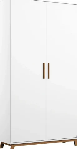 rauch Drehtürenschrank »Kleiderschrank Schrank Garderobe Wäscheschrank Schlafzimmer CARLSSON« Breiten: 92/136/181 cm, Höhe 203 cm,Griffe und Füße in massiver Eiche, viel Stauraum MADE IN GERMANY
