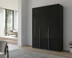 rauch Drehtürenschrank »Kleiderschrank Schrank Garderobe Wäscheschrank PURISMA Glasfront« in den Breiten 151/201/251/301 cm, inkl. SOFT-CLOSE-FUNKTION,schlichte Eleganz, mit umfangreicher Innenausstattung MADE IN GERMANY