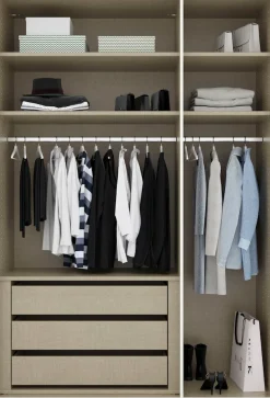 rauch Drehtürenschrank »Kleiderschrank Schrank Garderobe Wäscheschrank PURISMA Glasfront« in den Breiten 151/201/251/301 cm, inkl. SOFT-CLOSE-FUNKTION,schlichte Eleganz, mit umfangreicher Innenausstattung MADE IN GERMANY