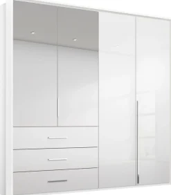 rauch Drehtürenschrank »Kleiderschrank Schrank Garderobe Wäscheschrank MONTCLAR« in den Breiten 204/254/304 cm, inkl. SOFT-CLOSE-FUNKTION,Passepartout optional mit Beleuchtung, inkl. Zubehör MADE IN GERMANY