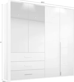 rauch Drehtürenschrank »Kleiderschrank Schrank Garderobe Wäscheschrank MONTCLAR« in den Breiten 204/254/304 cm, inkl. SOFT-CLOSE-FUNKTION,Passepartout optional mit Beleuchtung, inkl. Zubehör MADE IN GERMANY