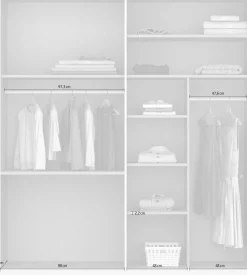 rauch Drehtürenschrank »Kleiderschrank Schrank Garderobe Wäscheschrank MONTCLAR« in den Breiten 204/254/304 cm, inkl. SOFT-CLOSE-FUNKTION,Passepartout optional mit Beleuchtung, inkl. Zubehör MADE IN GERMANY