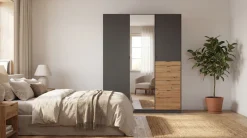 rauch Drehtürenschrank »Kleiderschrank Schrank Garderobe Wäscheschrank Ankleide ONTARIO« Breiten 136/181 cm,mit 5 Schubladen in unterschiedlichen Größen MADE IN GERMANY