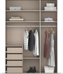rauch Drehtürenschrank »Kleiderschrank Schrank Garderobe Wäscheschrank SKAT MERIDIAN« Breiten 151/201/251/301, Höhen 223/235 cm, inkl. SOFT-CLOSE-FUNKTION,mit Schubladeneinsatz, Wäscheeinteilung, Innenspiegel MADE IN GERMANY