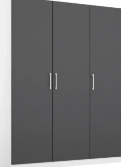 rauch Drehtürenschrank »Kleiderschrank Schrank Garderobe Wäscheschrank COSMO« mit zusätzlichen Einlegeböden, Metallgriffe in Weiß MADE IN GERMANY
