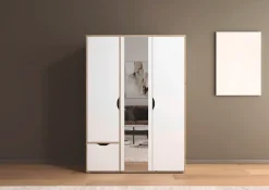 rauch Drehtürenschrank »Kleiderschrank Schrank Garderobe Wäscheschrank NARAI mit Schubladen« in 3 verschiedenen Ausstattungen BASIC/CLASSIC/PREMIUM,Griffausfräsungen für eine grifflose Optik TOPSELLER MADE IN GERMANY