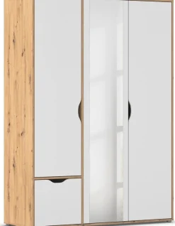 rauch Drehtürenschrank »Kleiderschrank Schrank Garderobe Wäscheschrank NARAI mit Schubladen« in 3 verschiedenen Ausstattungen BASIC/CLASSIC/PREMIUM,Griffausfräsungen für eine grifflose Optik TOPSELLER MADE IN GERMANY