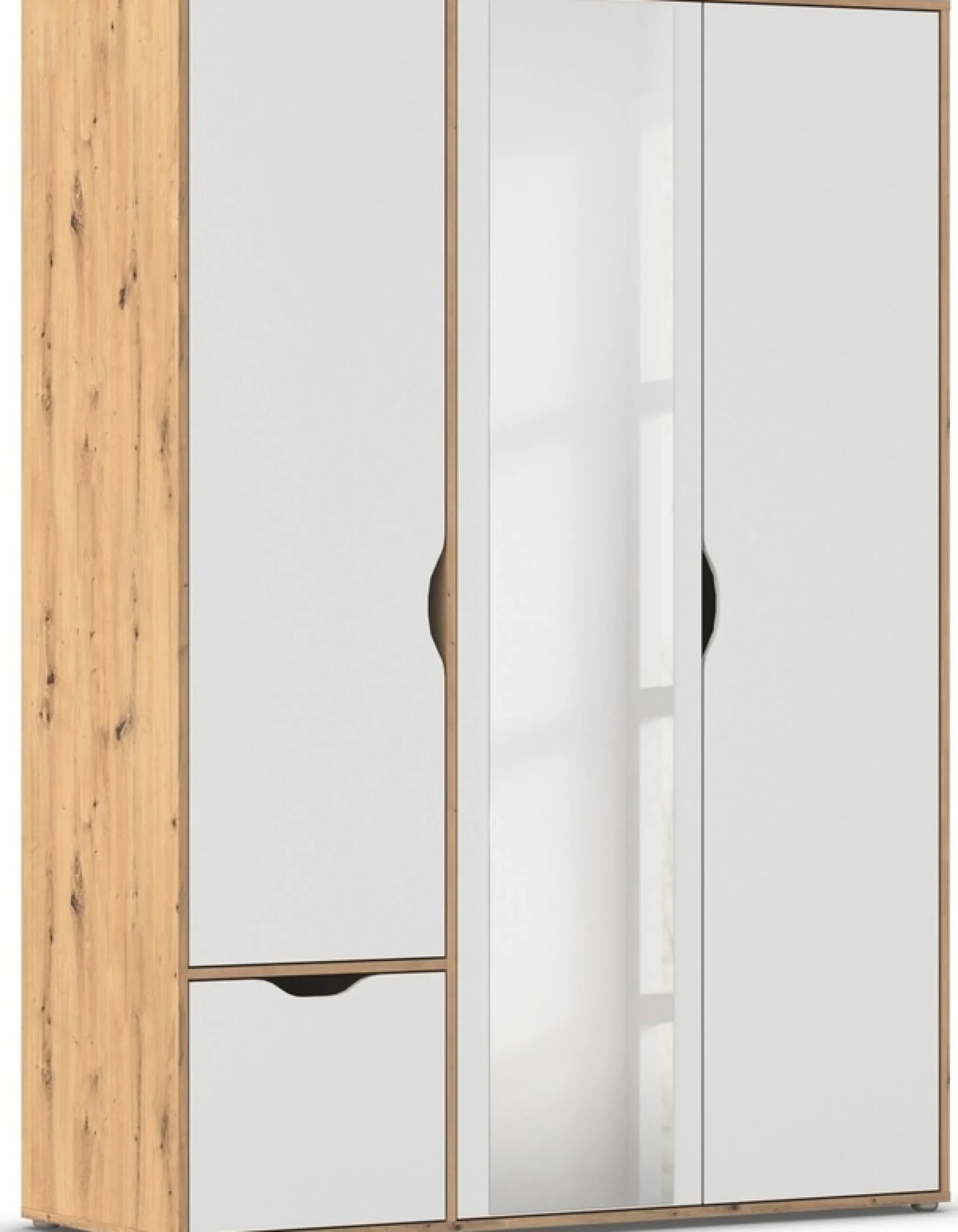 rauch Drehtürenschrank »Kleiderschrank Schrank Garderobe Wäscheschrank NARAI mit Schubladen« in 3 verschiedenen Ausstattungen BASIC/CLASSIC/PREMIUM,Griffausfräsungen für eine grifflose Optik TOPSELLER MADE IN GERMANY