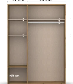rauch Drehtürenschrank »Kleiderschrank Schrank Garderobe Wäscheschrank NARAI mit Schubladen« in 3 verschiedenen Ausstattungen BASIC/CLASSIC/PREMIUM,Griffausfräsungen für eine grifflose Optik TOPSELLER MADE IN GERMANY