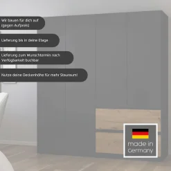 rauch Drehtürenschrank »Kleiderschrank Schrank Garderobe Wäscheschrank Schlafzimmer JOEL« in 3 verschiedenen Ausstattungen BASIC/CLASSIC/PREMIUM,mit zwei Schubladen, mit Push-to-Open Funktion MADE IN GERMANY