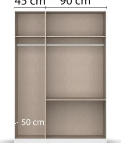 rauch Drehtürenschrank »Kleiderschrank Schrank Garderobe Wäscheschrank Schlafzimmer JOEL« in 3 verschiedenen Ausstattungen BASIC/CLASSIC/PREMIUM,mit zwei Schubladen, mit Push-to-Open Funktion MADE IN GERMANY