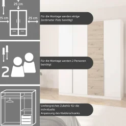 rauch Drehtürenschrank »Kleiderschrank Schrank Garderobe Wäscheschrank Schlafzimmer BELLEZZA« inkl. Schubkasteneinsatz, Wäscheeinteilung und weiterem Zubehör