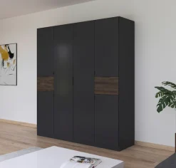 rauch Drehtürenschrank »Kleiderschrank Schrank Garderobe Wäscheschrank TICAO« Schubladen in der Höhe variabel positionierbar,mit 2 geräumigen Schubladen, viel Stauraum MADE IN GERMANY