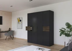rauch Drehtürenschrank »Kleiderschrank Schrank Garderobe Wäscheschrank TICAO« Schubladen in der Höhe variabel positionierbar,mit 2 geräumigen Schubladen, viel Stauraum MADE IN GERMANY