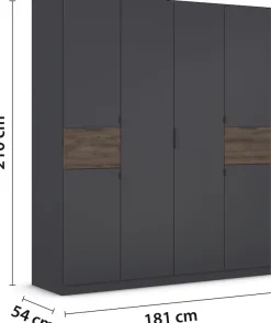 rauch Drehtürenschrank »Kleiderschrank Schrank Garderobe Wäscheschrank TICAO« Schubladen in der Höhe variabel positionierbar,mit 2 geräumigen Schubladen, viel Stauraum MADE IN GERMANY