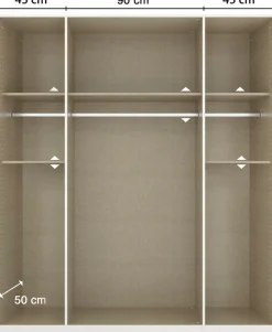 rauch Drehtürenschrank »Kleiderschrank Schrank Garderobe Wäscheschrank TICAO« Schubladen in der Höhe variabel positionierbar,mit 2 geräumigen Schubladen, viel Stauraum MADE IN GERMANY