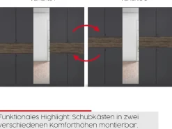 rauch Drehtürenschrank »Kleiderschrank Schrank Garderobe Wäscheschrank TICAO« Schubladen in der Höhe variabel positionierbar,mit 2 geräumigen Schubladen, viel Stauraum MADE IN GERMANY