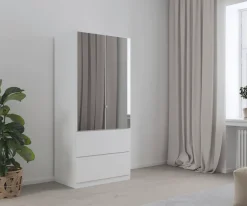 rauch Drehtürenschrank »Kleiderschrank Schrank Garderobe COSTA in den Breiten 91/136/181 cm« in 3 Ausstattungen BASIC/CLASSIC/PREMIUM,mit Spiegel, grifflose Front und Push-to-Open Funktion MADE IN GERMANY