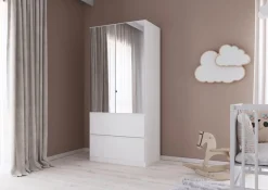 rauch Drehtürenschrank »Kleiderschrank Schrank Garderobe COSTA in den Breiten 91/136/181 cm« in 3 Ausstattungen BASIC/CLASSIC/PREMIUM,mit Spiegel, grifflose Front und Push-to-Open Funktion MADE IN GERMANY