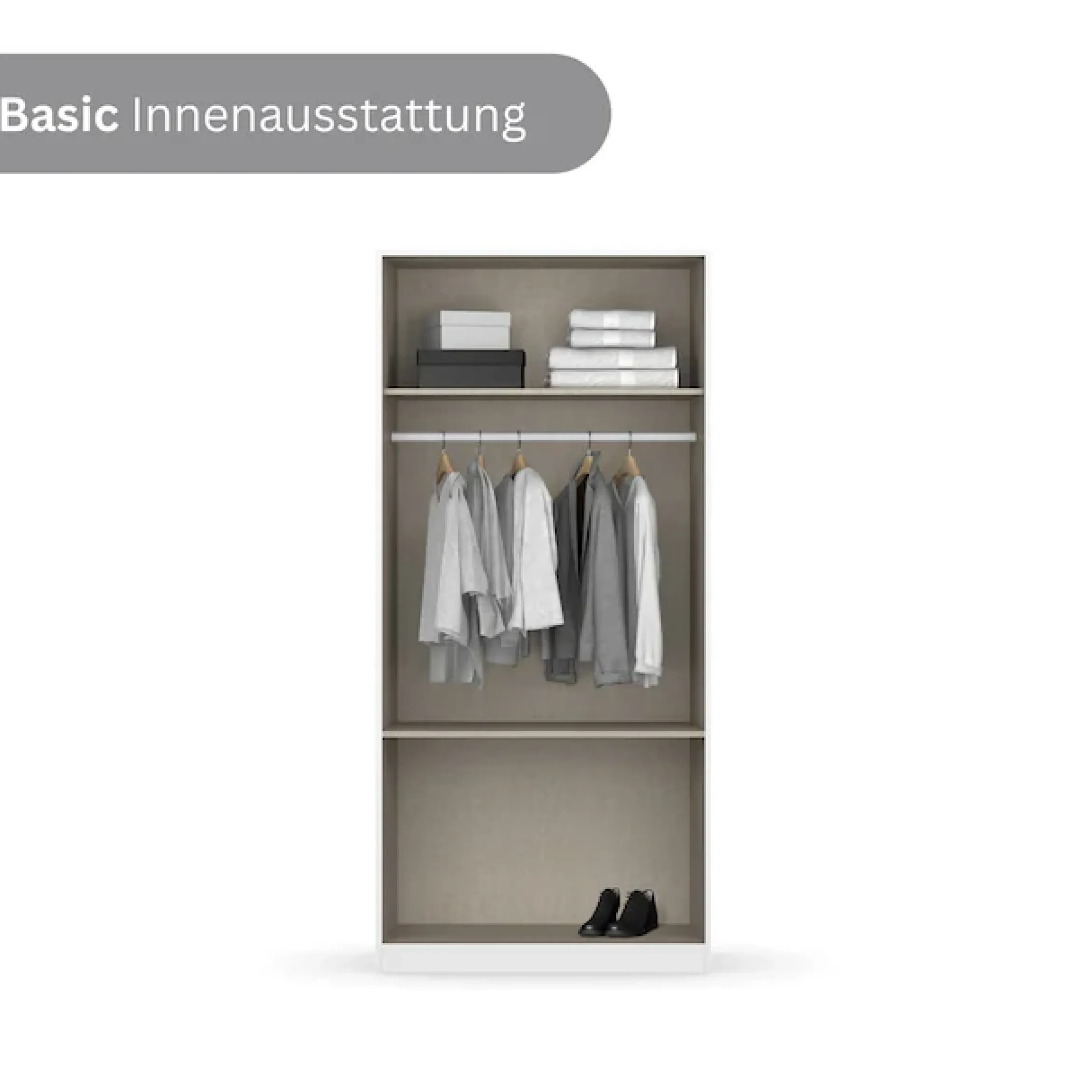 rauch Drehtürenschrank »Kleiderschrank Schrank Garderobe COSTA in den Breiten 91/136/181 cm« in 3 Ausstattungen BASIC/CLASSIC/PREMIUM,mit Spiegel, grifflose Front und Push-to-Open Funktion MADE IN GERMANY