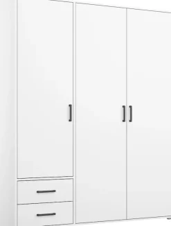 rauch Drehtürenschrank »Kleiderschrank Schrank Garderobe Wäscheschrank VOYAGER« in 3 verschiedenen Ausstattungen BASIC/CLASSIC/PREMIUM,mit 2 modernen Griffvarianten, mit Außenschubladen MADE IN GERMANY