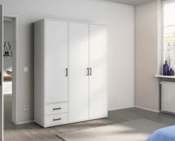 rauch Drehtürenschrank »Kleiderschrank Schrank Garderobe Wäscheschrank VOYAGER« in 3 verschiedenen Ausstattungen BASIC/CLASSIC/PREMIUM,mit 2 modernen Griffvarianten, mit Außenschubladen MADE IN GERMANY