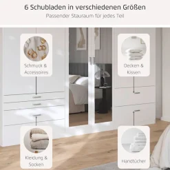 rauch Drehtürenschrank »Kleiderschrank Schrank Garderobe Wäscheschrank WILDBERG« Breiten 230/275 cm, Höhen 212/231 cm,mit 6 Schubladen, obere Schublade mit Holz-Einteilung MADE IN GERMANY