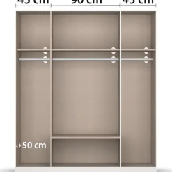 rauch Drehtürenschrank »Kleiderschrank Schrank Garderobe Schlafzimmerschrank DAVOA« mit farblich abgesetzten Schubkästen in Eiche Artisan MADE IN GERMANY