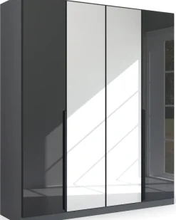 rauch Drehtürenschrank »Kleiderschrank Schrank Garderobe Ankleide MODERN BY QUADRA SPIN« Breiten: 181/226/271 cm, Höhe 210 cm,mit Spiegel und hochwertiger Glasfront, Stangengriff MADE IN GERMANY