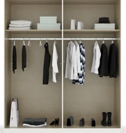 rauch Drehtürenschrank »Kleiderschrank Schrank Garderobe Ankleide MODERN BY QUADRA SPIN« Breiten: 181/226/271 cm, Höhe 210 cm,mit Spiegel und hochwertiger Glasfront, Stangengriff MADE IN GERMANY