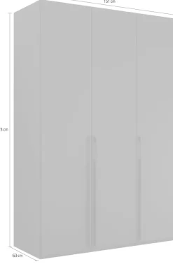 rauch Drehtürenschrank »Kleiderschrank Schrank Garderobe Wäscheschrank SKAT PURE« Breiten 151/201/251/301, Höhen 223/235 cm, inkl. SOFT-CLOSE-FUNKTION,elegante Griffstangen und praktischer Innenausstattung MADE IN GERMANY