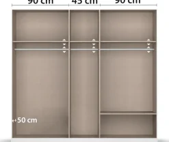 rauch Drehtürenschrank »Kleiderschrank Schrank Garderobe Wäscheschrank BARI mit Spiegel« mit Schubasten außen, moderner Griff in Graumetallic MADE IN GERMANY