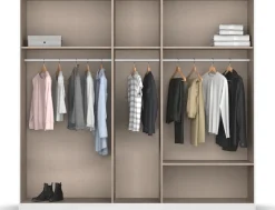 rauch Drehtürenschrank »Kleiderschrank Schrank Garderobe Wäscheschrank BARI mit Spiegel« mit Schubasten außen, moderner Griff in Graumetallic MADE IN GERMANY