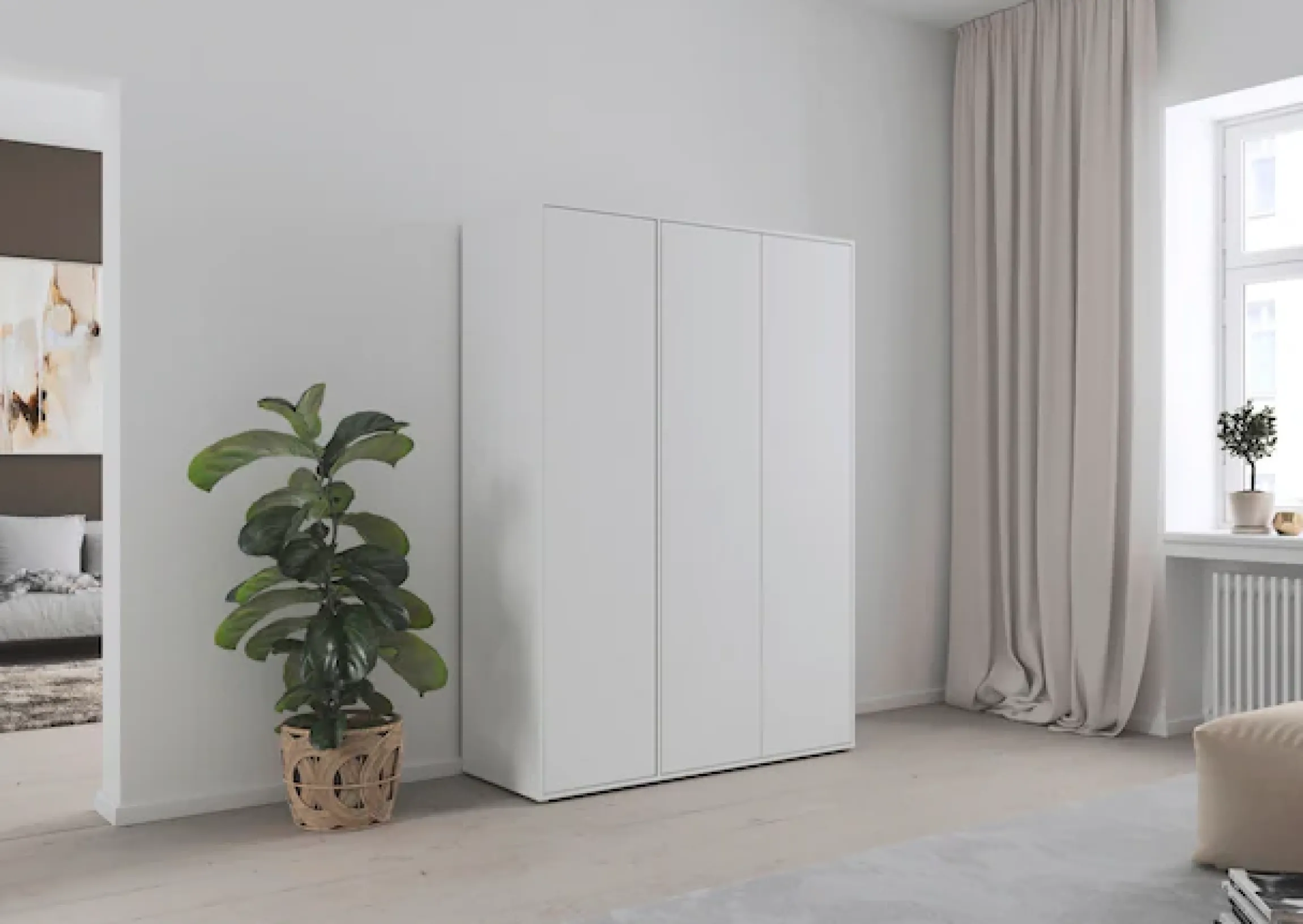 rauch Drehtürenschrank »Kleiderschrank Schrank Garderobe Wäscheschrank NABILA viel Stauraum« in 3 verschiedenen Ausstattungen BASIC/CLASSIC/PREMIUM,in 2 Breiten mit Push-to-Open Funktion TOPSELLER MADE IN GERMANY